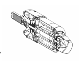 Cutaway drawing of the micro jet engine